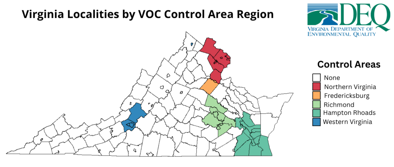 VOC Control Area Regions Map