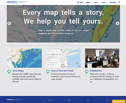 A screenshot showing MARCO Portal Homepage.